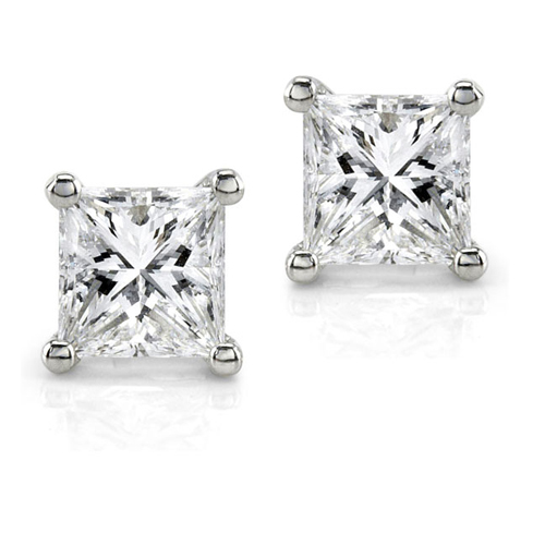 diamond studs earrings. Diamond Princess Stud Earrings